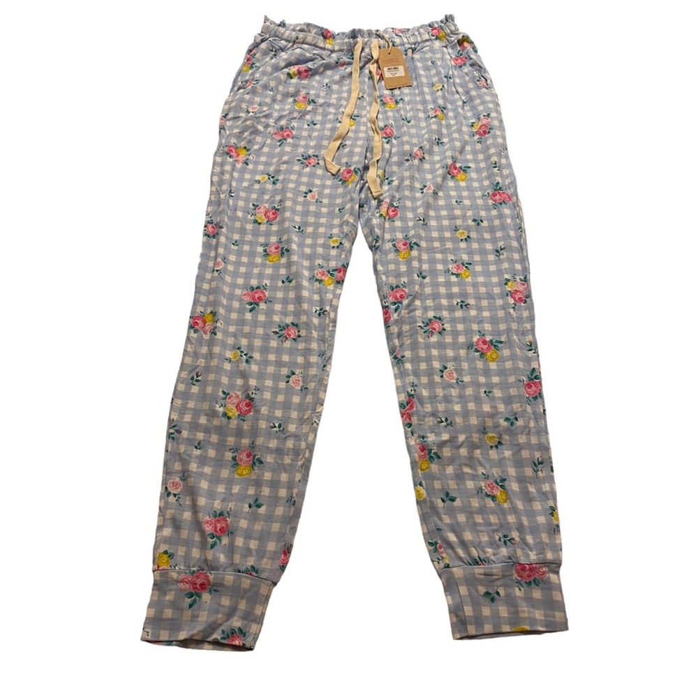 Stripe & Stare Lightweight Jogger, size S, floral, checkered, 2 pockets, NWT $90